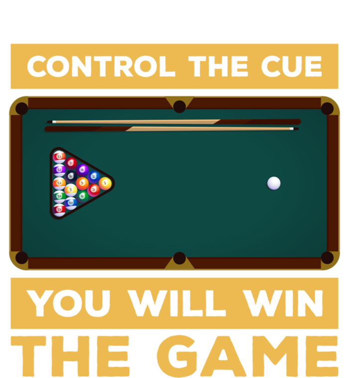 Control The Cue You Will Win The Game Snooker Billiards Gift Valucap Bio-Washed Visor