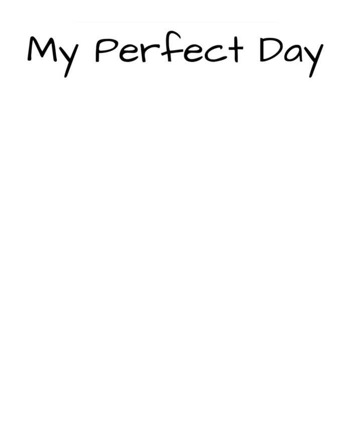 Funny Car Guy Gift Cute Gift My Perfect Day Build My Car Gift V-Neck T-Shirt