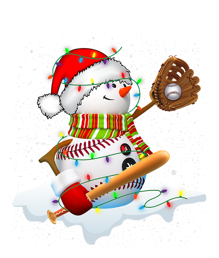 Christmas Baseball Bat Snowman Santa Snowflake Tie-Dye T-Shirt