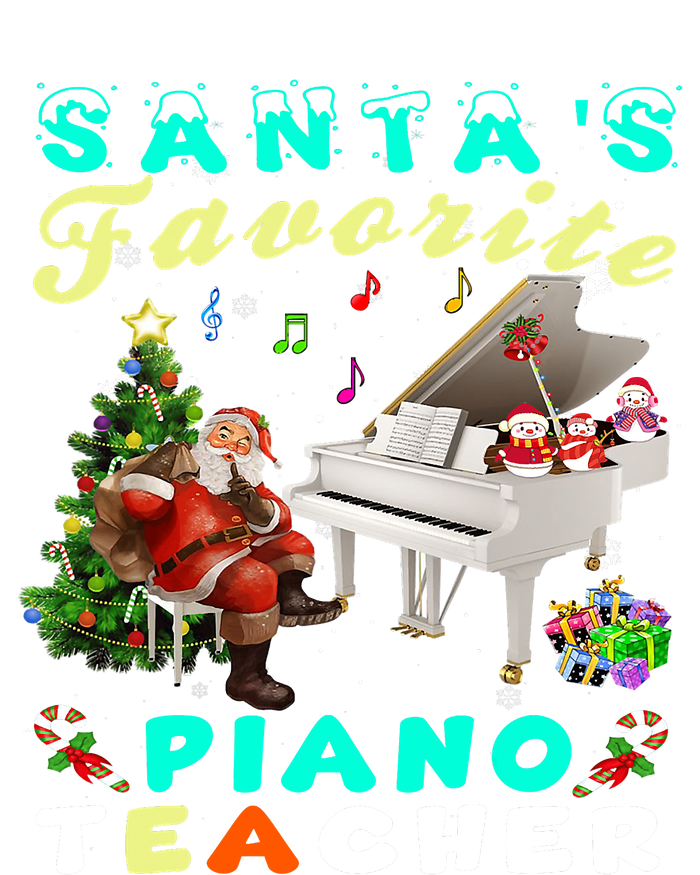 Santa's Favorite Piano Teacher Christmas Xmas Holiday Performance Fleece Hoodie