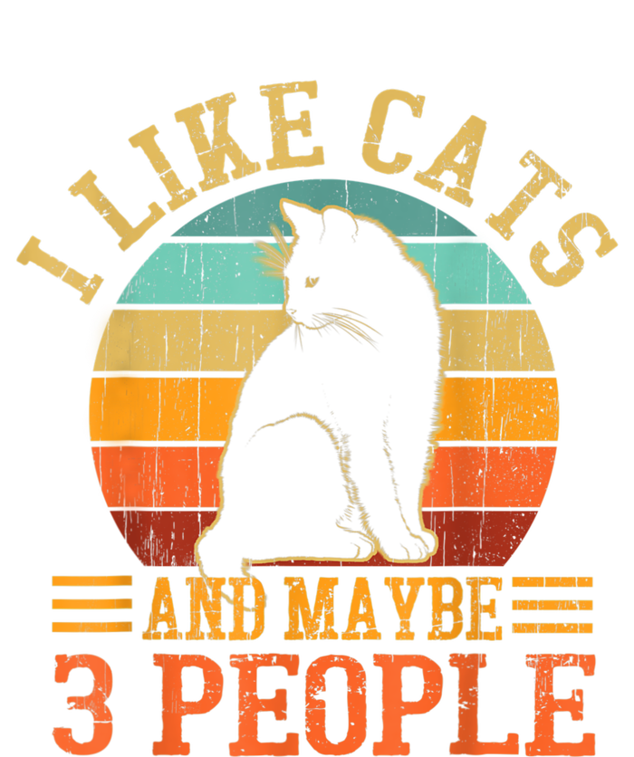 I Like Cats And Maybe 3 People Cat Lover, Cat Dad, Cat Mom Pom Pom 12in Knit Beanie