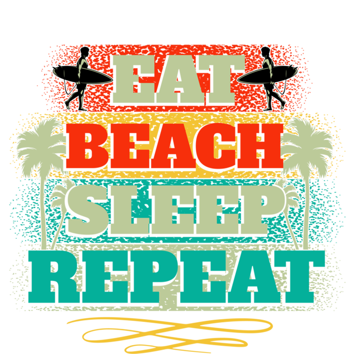 Eat Beach Sleep Repeat Retro Summer Fun Meaningful Gift Zip Tote Bag