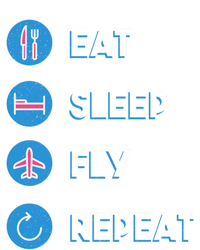 Eat Sleep Fly Repeat Funny Aviator Pilot Cute Cool Gift Bumper Sticker