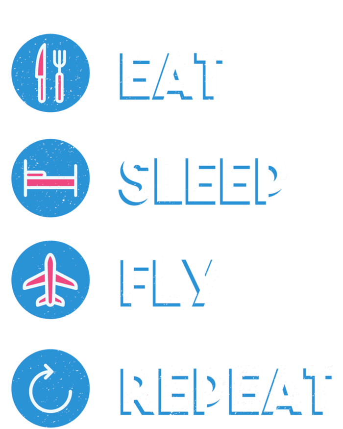 Eat Sleep Fly Repeat Funny Aviator Pilot Cute Cool Gift Bumper Sticker