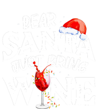 Dear Santa Just Bring Wine Funny Christmas Cooling Performance Long Sleeve Crew