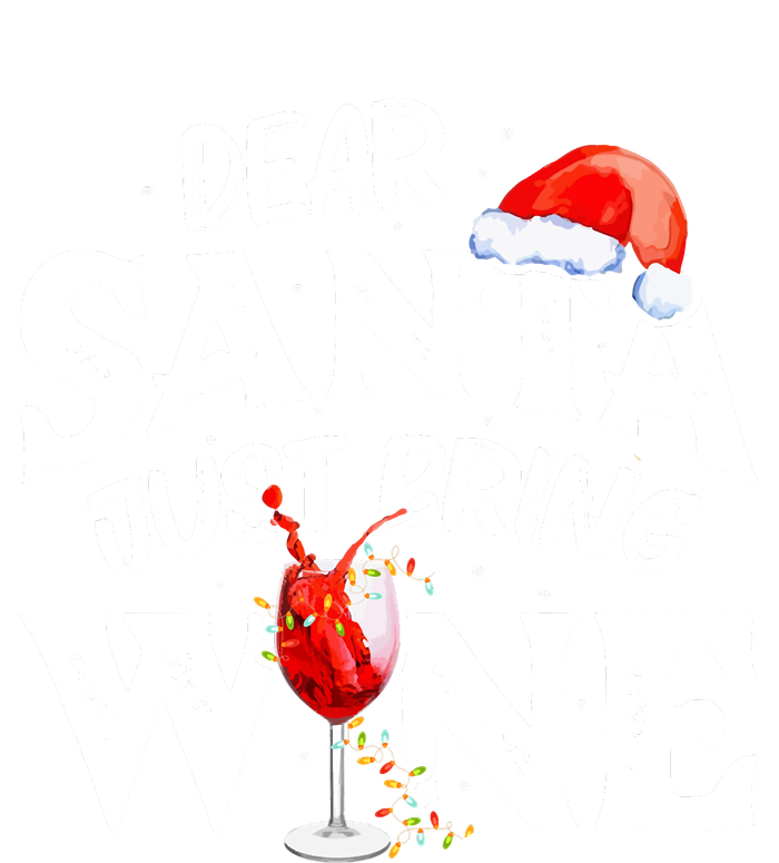 Dear Santa Just Bring Wine Funny Christmas Cooling Performance Long Sleeve Crew