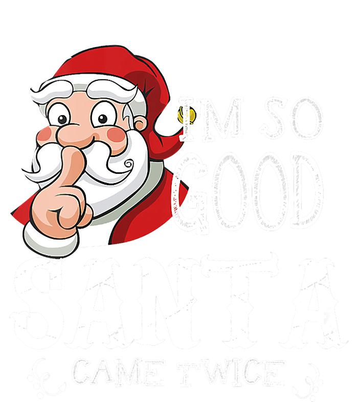 I'm So Good Santa Came Twice Christmas Pajama Funny Gifts Striped Beanie with Solid Band