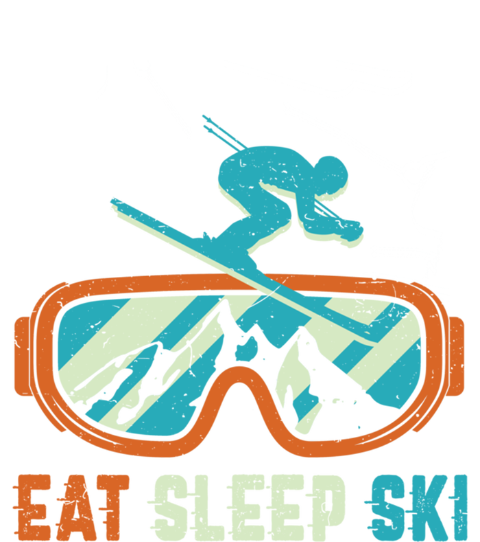 Eat Sleep Ski Vintage Retro Skiing Winter Sports Funny Gift T-Shirt