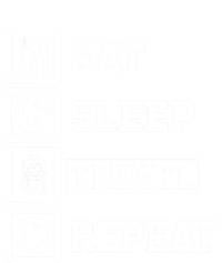 Eat Sleep Travel Repeat Funny Traveller Dad Great Gift Sustainable Beanie