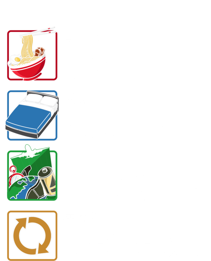 Eat Sleep Travel Repeat Japanese Traveler Gift Women's V-Neck T-Shirt