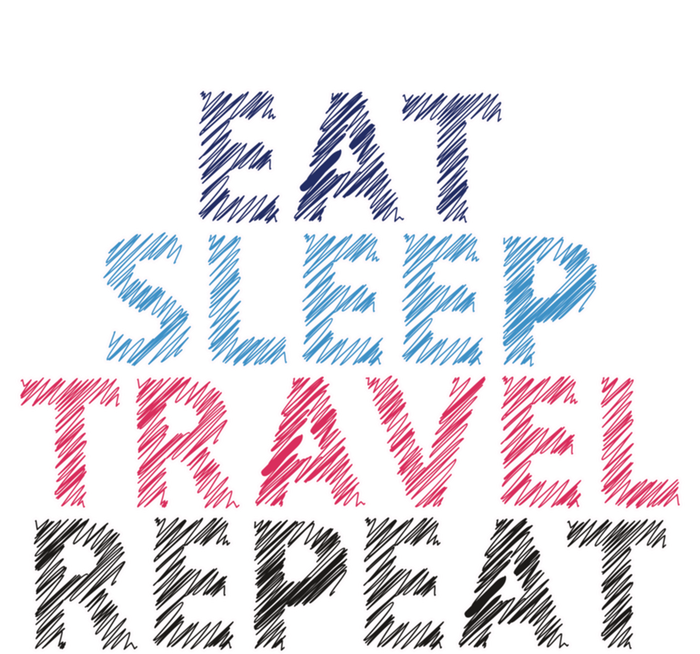 Eat Sleep Travel Repeat Funny Gift Magnet