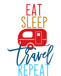 Eat Sleep Travel Repeat Travel Lover Humor Quote Design Great Gift Women's Long Sleeve Flannel Pajama Set 