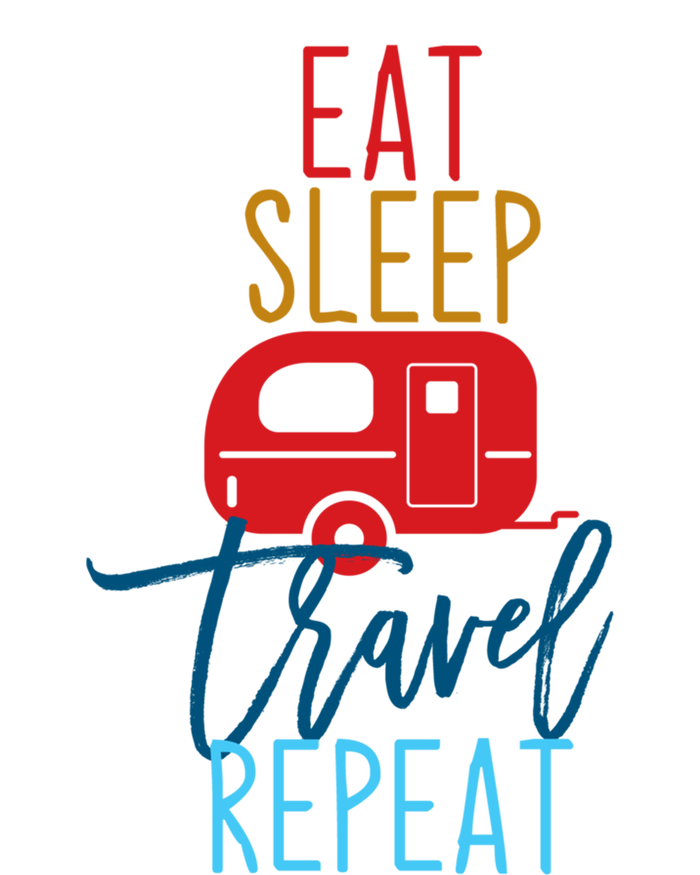 Eat Sleep Travel Repeat Travel Lover Humor Quote Design Great Gift Women's Long Sleeve Flannel Pajama Set 