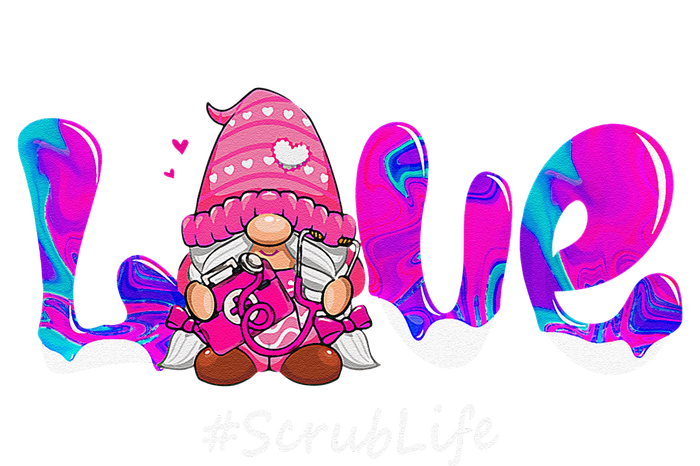 Funny Valentines Day Gnome Love Scrub Life Nurse Stethoscope Mousepad