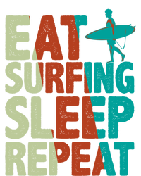 Eat Surfing Sleep Repeat Summer Beach Retro Sunset Gift Softstyle Adult Sport Polo