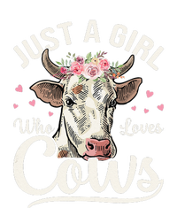 Cow Just A Girl Who Loves Cows Farmer Butcher Milk Striped Beanie with Solid Band