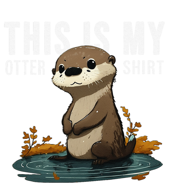 This Is My Otter Otterly Funny Animal Humor Women's Long Sleeve Flannel Pajama Set 