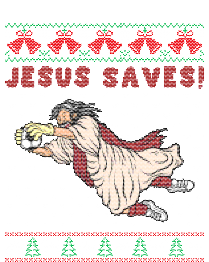 Jesus Saves Soccer Goal Keeper Ugly Christmas Sweater Gift Kids Sweatshirt