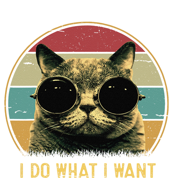 Retro I Do What I Want Funny Cat Lover, Cat Dad, Cat Mom Tie-Dye T-Shirt