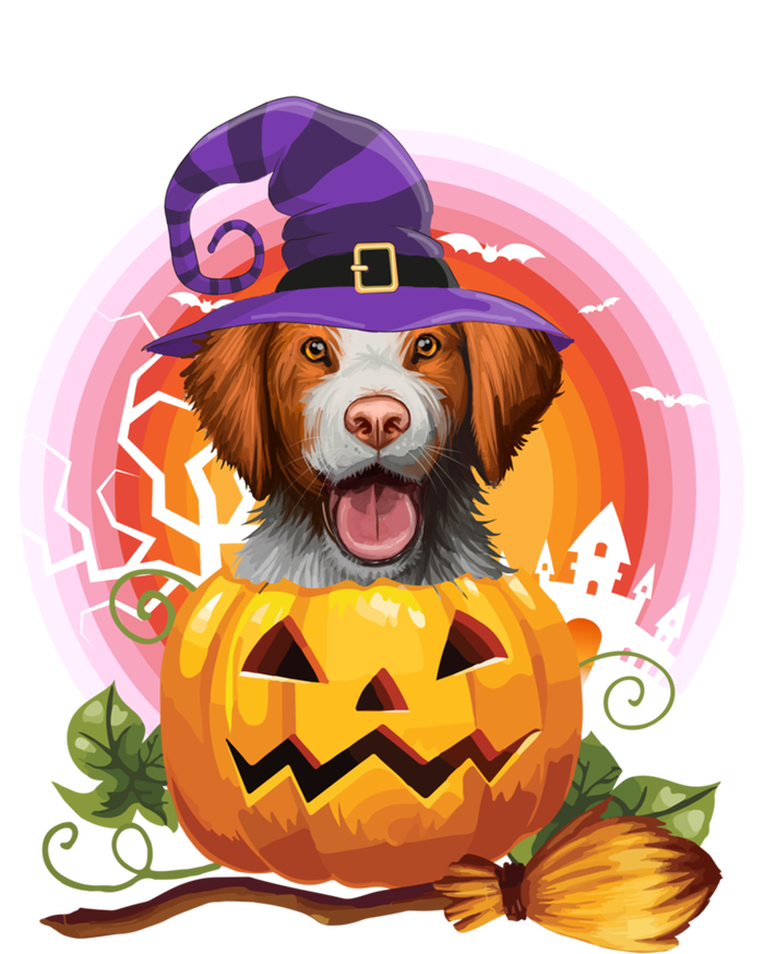 Brittany Spaniel Witch Pumpkin Halloween Cute Gift Dog Lover Costume Cool Gift Softstyle Adult Sport Polo