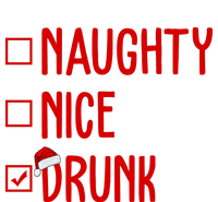 Naughty Nice Drunk Funny Christmas Checklist T-Shirt