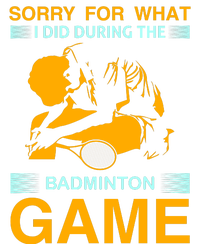 Sorry For What I Did During The Badmintion Game Bella+Canvas Jersey Crop Tee