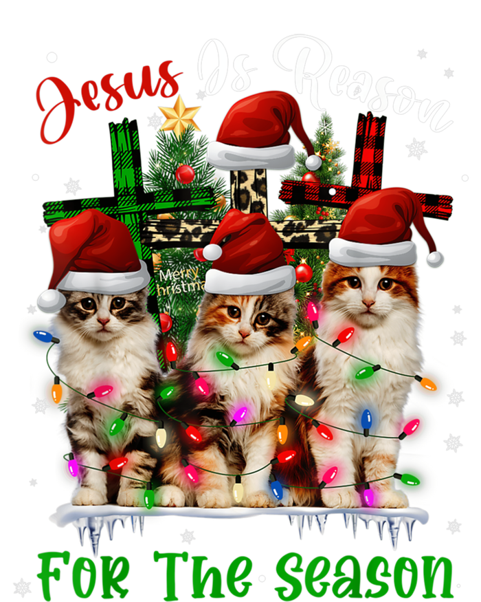 Christmas Ugly Sweater Cats Jesus Is Reason For The Season Great Gift T-Shirt