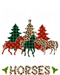 Dear Santa Just Bring Horses Santa Leopard Christmas Cool Gift Women's Flannel Pajama Set