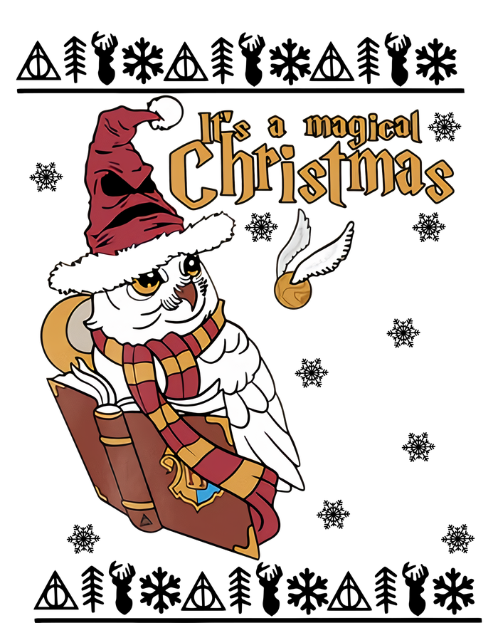 It's A Magical Christmas Owl Wizards Hedwig Lover Ugly Xmas T-Shirt