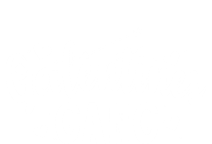 Galentines Gang Funny Valentines Day Quote Outfit Cool Gift Striped Beanie with Solid Band