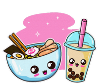 Ra Bubble Tea  Boba Noodles Japanese Anime   Pajama Set