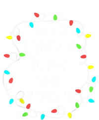 Most Likely To Pet The Reindeer Christmas Tree Xmas Lights Gift Tie-Dye Long Sleeve Shirt