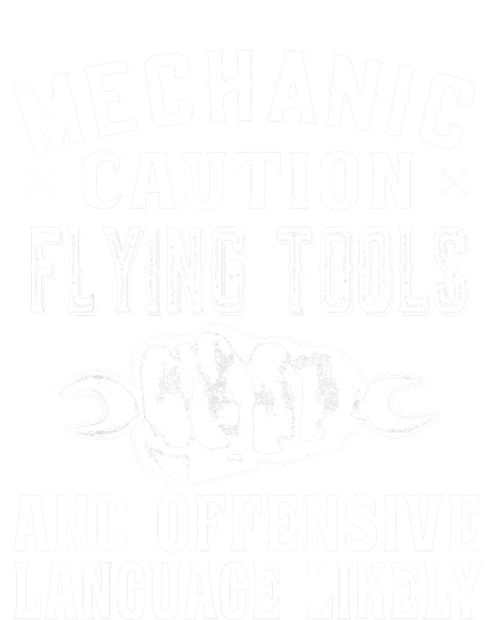 Mechanic Caution Flying Tools Funny Auto Mechanic Toddler Sweatshirt