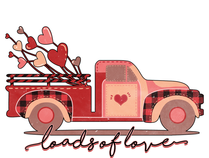 Load Of Love Truck Heart Retro Valentine's Day Gift Valucap Bio-Washed Visor