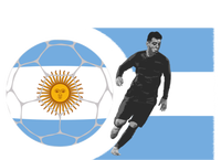 Argentina Flag Football Player World Game Winner Soccer Team Gift T-Shirt