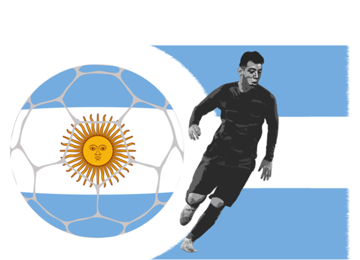 Argentina Flag Football Player World Game Winner Soccer Team Gift T-Shirt