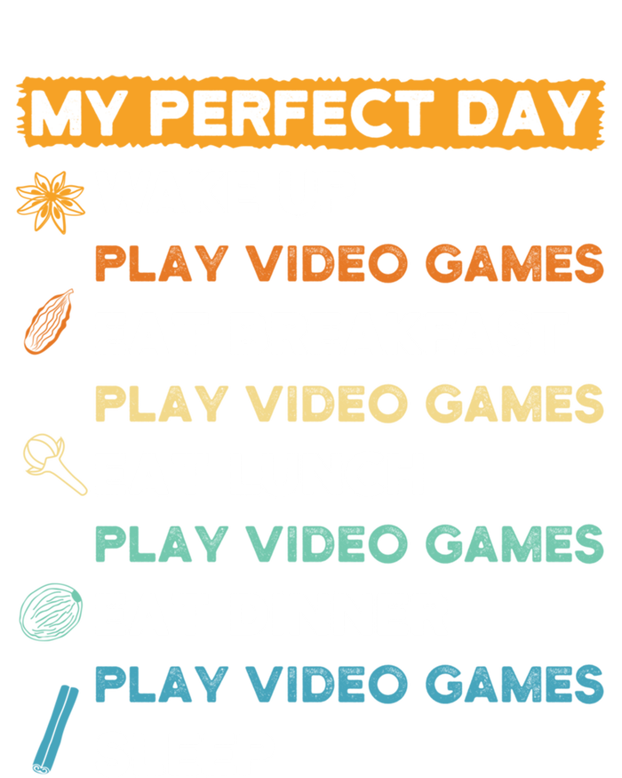 My Perfect Day Video Games For Gamers Gift Full-Length Apron With Pockets