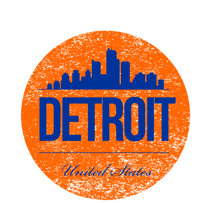 Retro Detroit Skyline Logo Tall Long Sleeve T-Shirt