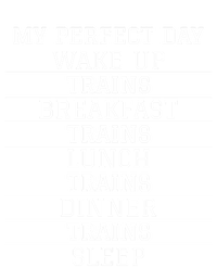 'My Perfect Day' Trains Gift Funny Locomotive Train Lover Gift Full Zip Hoodie