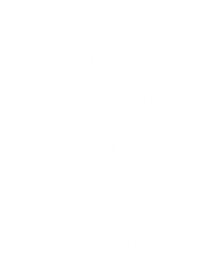 'My Perfect Day' Trains Gift Funny Locomotive Train Lover Gift Full Zip Hoodie