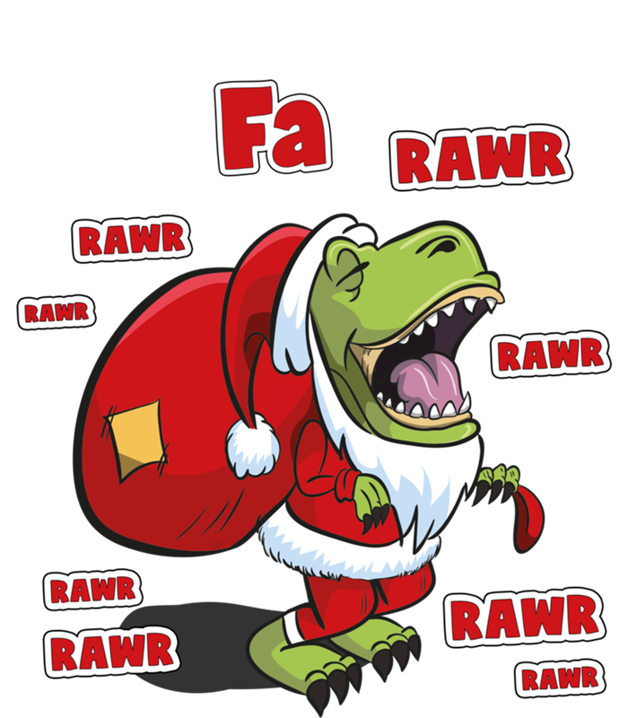 Dinosaur Santasaurus T Rex Christmas Fa La Rawr Rawr Dino Funny Gift Full Zip Hoodie