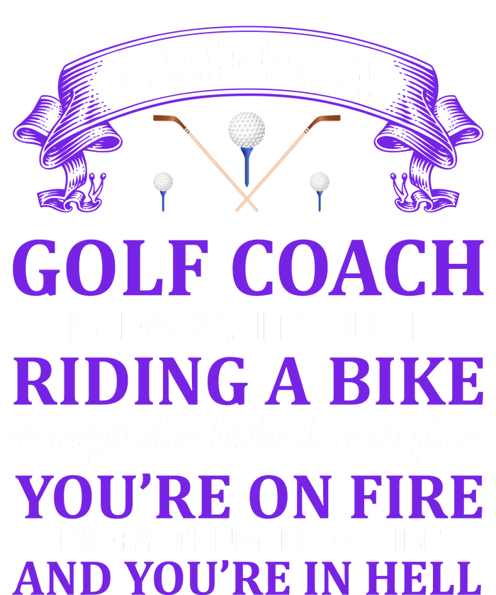 Being A Golf Coach Is Easy It's Like Riding A Bike 7-Panel Snapback Hat