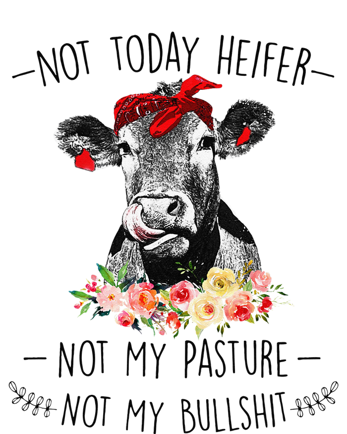 Funny Not Today Heifer Floral Farmer Cute Heifer PosiCharge Competitor Tank