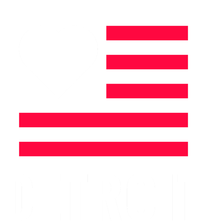 Love Detroit Simple Flag Type Premium Hoodie