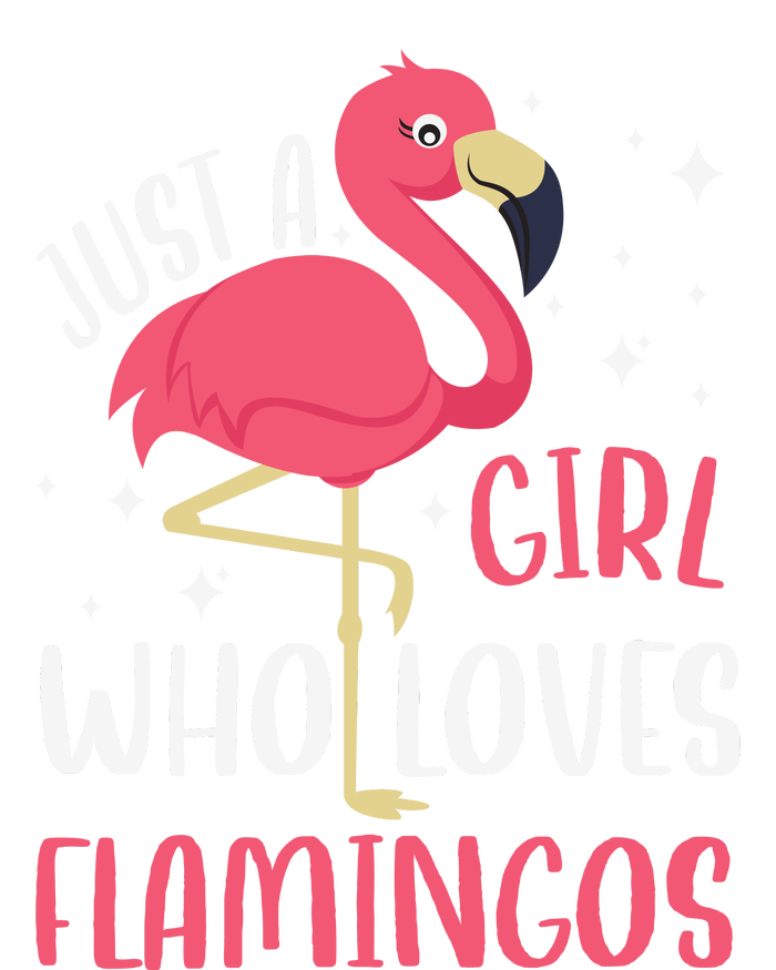 Just A Girl Who Likes Flamingos Enza Ladies Jersey Colorblock Tee