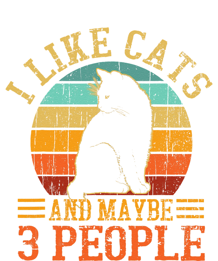 I Like Cats And Maybe 3 People Cat Funny Father's Day Tie-Dye Long Sleeve Shirt