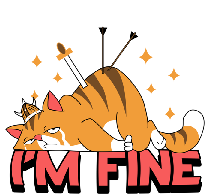 Cute Cat I Am Fine Design Funny Gift Magnet