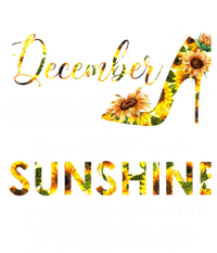 December Girls Are Sunshine Mixed With Hurricane Sunflower Funny Gift Tall T-Shirt