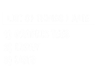 List Of Things I Hate Graphic Tees Irony Lists Cute Gift Women's Long Sleeve Flannel Pajama Set 