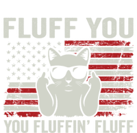 Fluff You Fluffin' Fluff Gift Funny Cat Usa Flag Gift Kids Hoodie